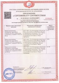 Пожарный сертификат (сэндвич-панели) приложение